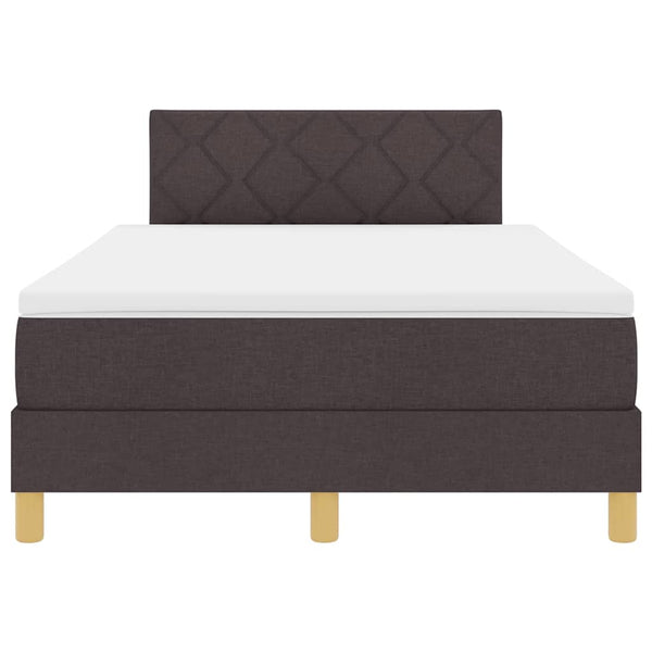 LED Boxspringbett Dunkelbraun 120x200 cm