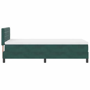 LED Boxspringbett mit Matratze Dunkelgrün 90x200cm