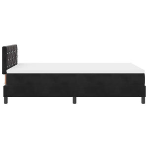 LED Boxspringbett mit Matratze 120x190 cm Schwarz Samt