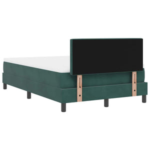 LED Boxspringbett mit Matratze Dunkelgrün 120x190 cm