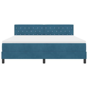 LED Boxspringbett mit Matratze Dunkelblau 180x200 cm