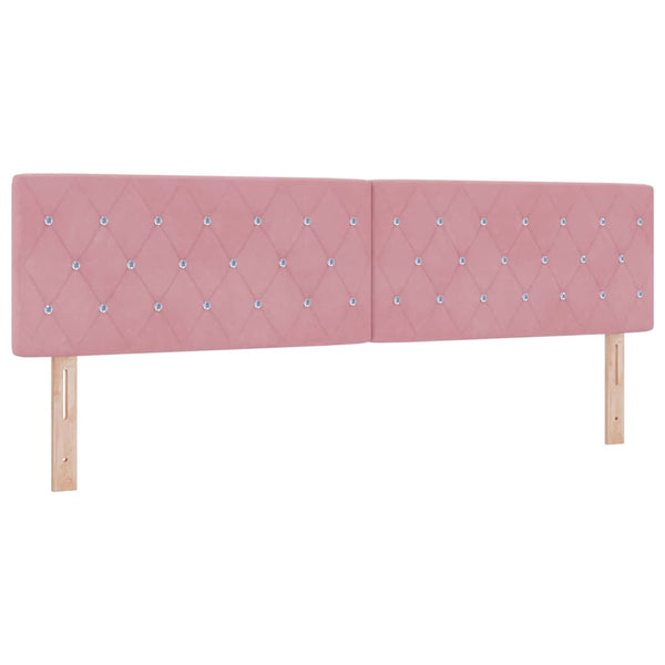 LED Boxspringbett Rosa 180x200 cm mit Matratze