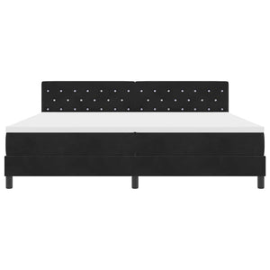 vidaXL Lit LED avec matelas Velours noir 200 x 200 cm