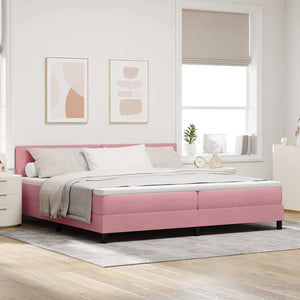 vidaXL Lit futon à LED avec matelas et LED Rose 200 x 200 cm Velours
