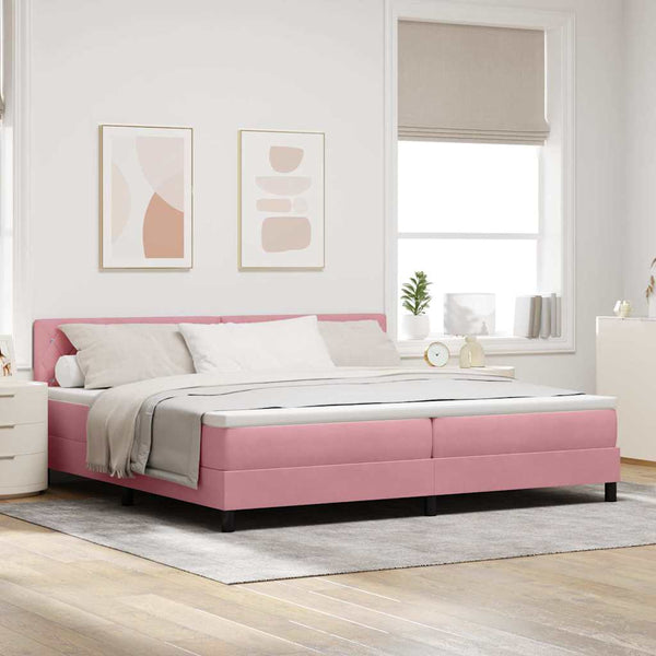 vidaXL Lit futon à LED avec matelas et LED Rose 200 x 200 cm Velours