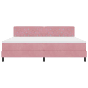 vidaXL Lit futon à LED avec matelas et LED Rose 200 x 200 cm Velours