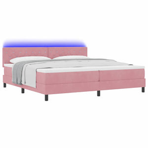 vidaXL Lit futon à LED avec matelas et LED Rose 200 x 200 cm Velours