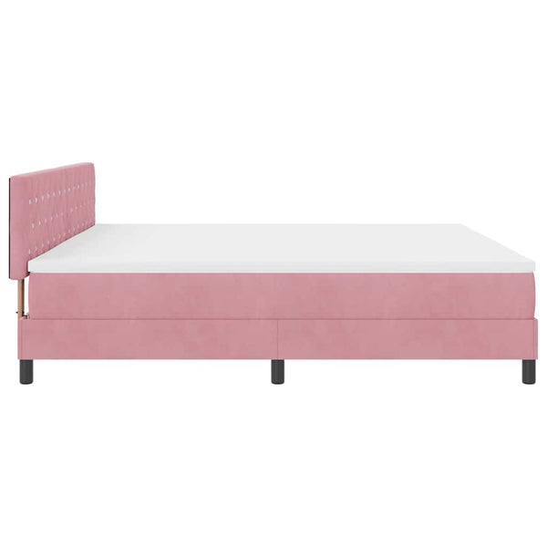 vidaXL Lit futon à LED avec matelas et LED Rose 200 x 200 cm Velours