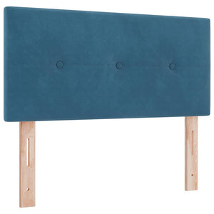LED Boxspringbett 120x190 cm mit Matratze Samt Blau
