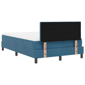 LED Boxspringbett 120x190 cm mit Matratze Samt Blau