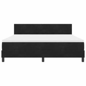 vidaXL Lit coffre à LED avec matelas Velours Noir 180 x 200 cm