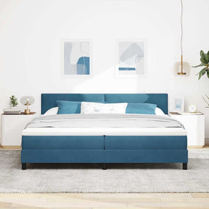 LED Boxspringbett mit Matratze Dunkelblau 200x200