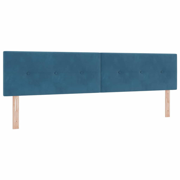 LED Boxspringbett mit Matratze Dunkelblau 200x200