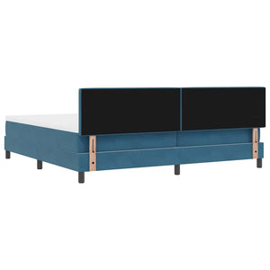 LED Boxspringbett mit Matratze Dunkelblau 200x200