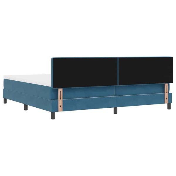 LED Boxspringbett mit Matratze Dunkelblau 200x200