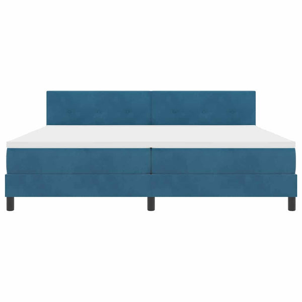 LED Boxspringbett mit Matratze Dunkelblau 200x200