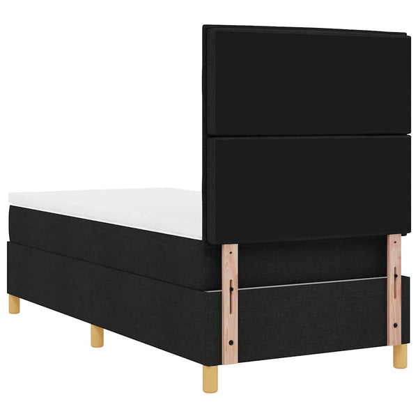 LED Boxspringbett mit Matratze 80x200 cm Schwarz