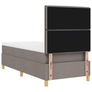 LED Boxspringbett mit Matratze 80x200 cm Taupe