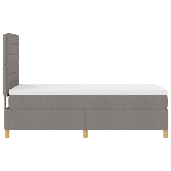 LED Boxspringbett mit Matratze 80x200 cm Taupe