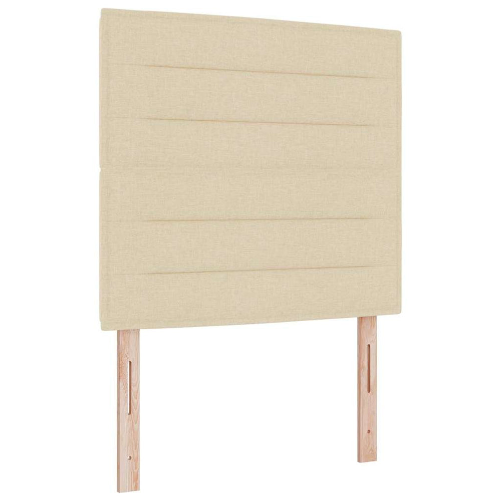 LED Boxspringbett Creme 80x200 cm mit Matratze