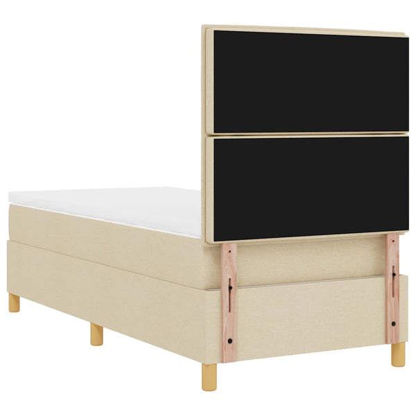 LED Boxspringbett Creme 80x200 cm mit Matratze