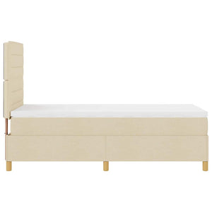 LED Boxspringbett Creme 80x200 cm mit Matratze