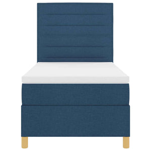 vidaXL Lit coffre à LED avec matelas Bleu 80 x 200 cm Tissu