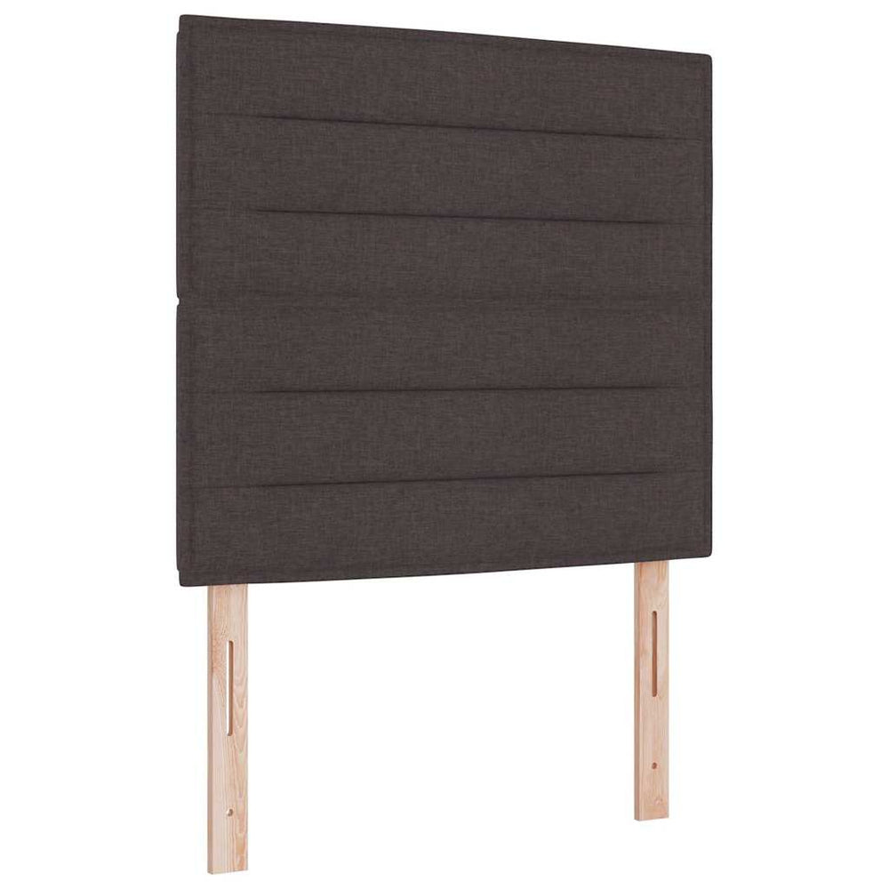 LED Boxspringbett mit Matratze 90x190 cm Dunkelbraun
