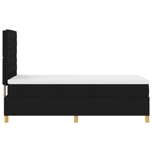LED Boxspringbett mit Matratze 90x200 cm Schwarz