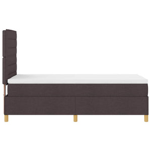 LED Boxspringbett Dunkelbraun 90x200 cm