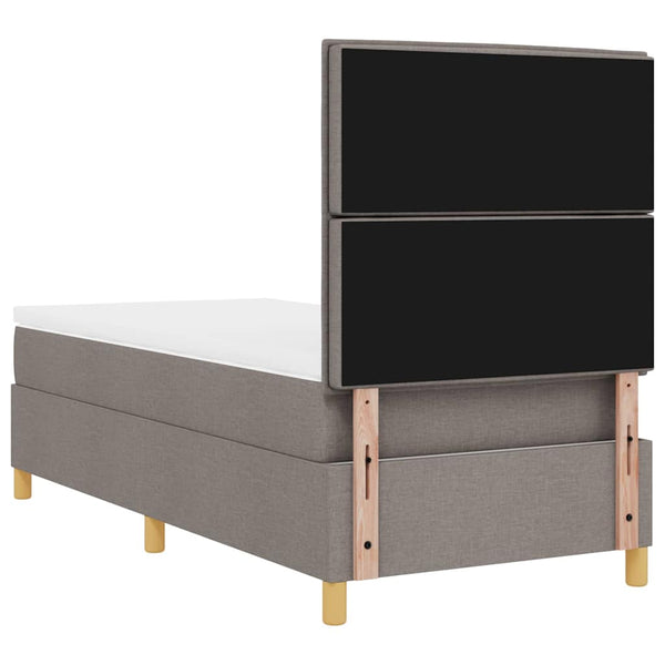 LED Boxspringbett mit Matratze 100x200 cm Taupe
