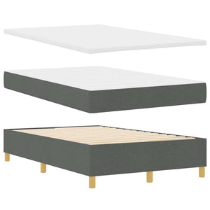 LED Boxspringbett mit Matratze Dunkelgrau 120x190