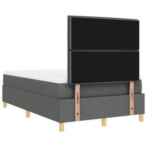 LED Boxspringbett mit Matratze Dunkelgrau 120x190