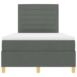 LED Boxspringbett mit Matratze Dunkelgrau 120x190