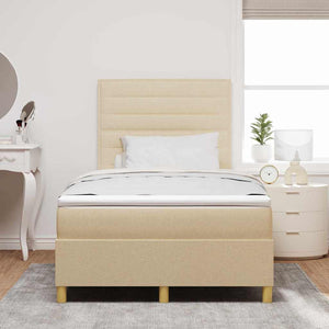 LED Boxspringbett Creme 120x200 cm