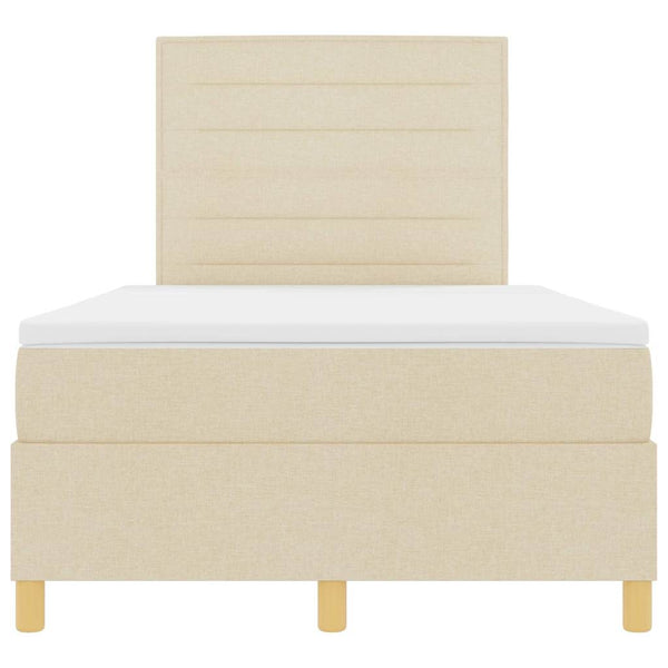 LED Boxspringbett Creme 120x200 cm