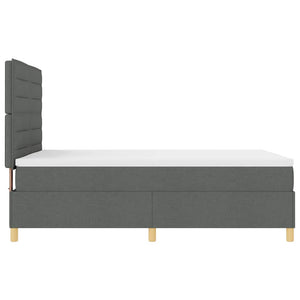 LED Boxspringbett mit Matratze Dunkelgrau 140x190 cm