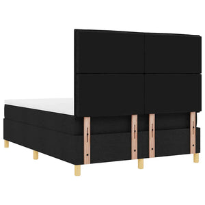 LED Boxspringbett mit Matratze 140x190 cm Schwarz