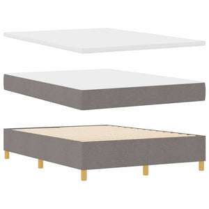 LED Boxspringbett mit Matratze Taupe 140x200 cm