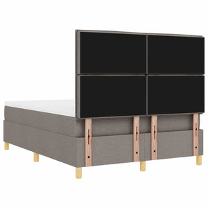 LED Boxspringbett mit Matratze Taupe 140x200 cm