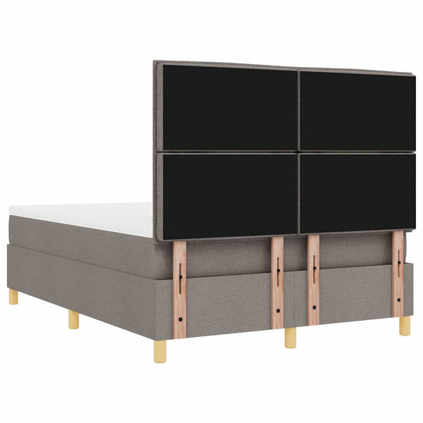 LED Boxspringbett mit Matratze Taupe 140x200 cm