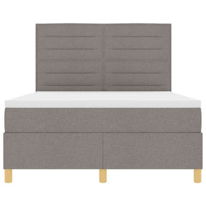 LED Boxspringbett mit Matratze Taupe 140x200 cm