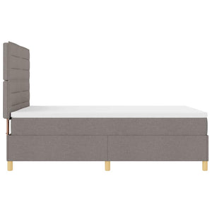 LED Boxspringbett mit Matratze Taupe 140x200 cm