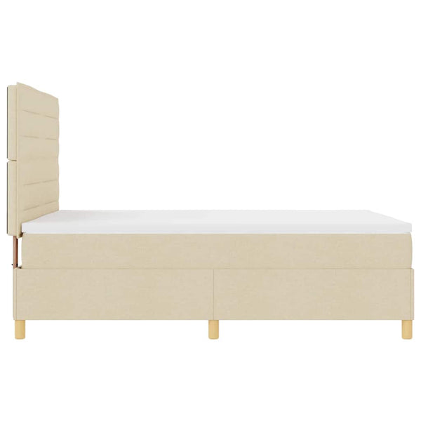 LED Boxspringbett Creme 140x200 cm