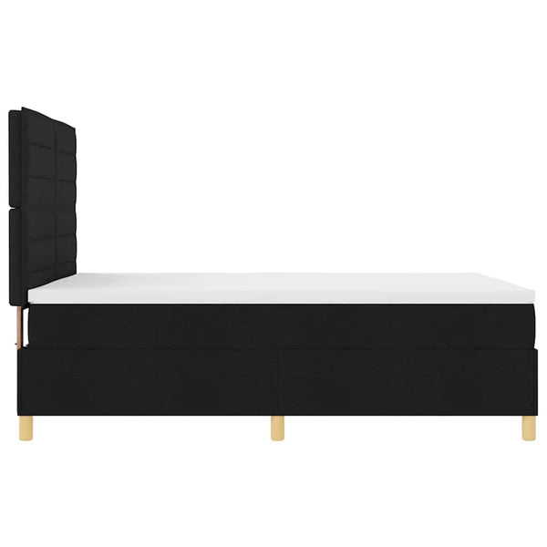 LED Boxspringbett mit Matratze 160x200 cm Schwarz