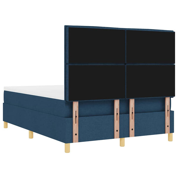 LED Boxspringbett mit Matratze Blau 160x200