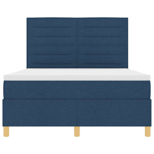 LED Boxspringbett mit Matratze Blau 160x200