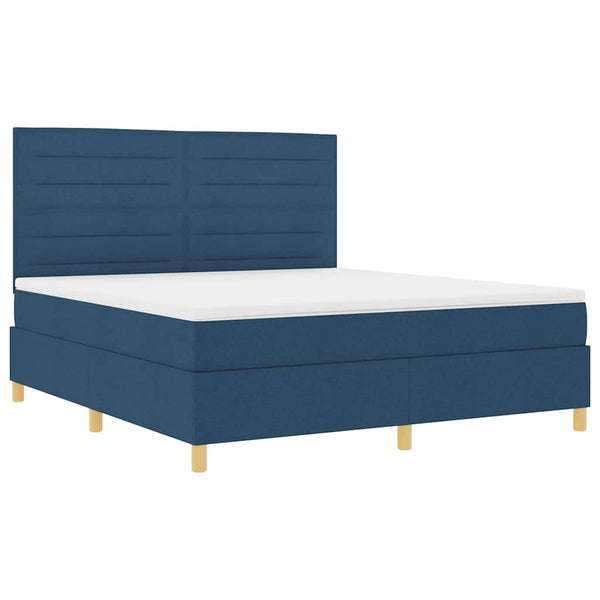 LED Boxspringbett Blau 180x200 cm