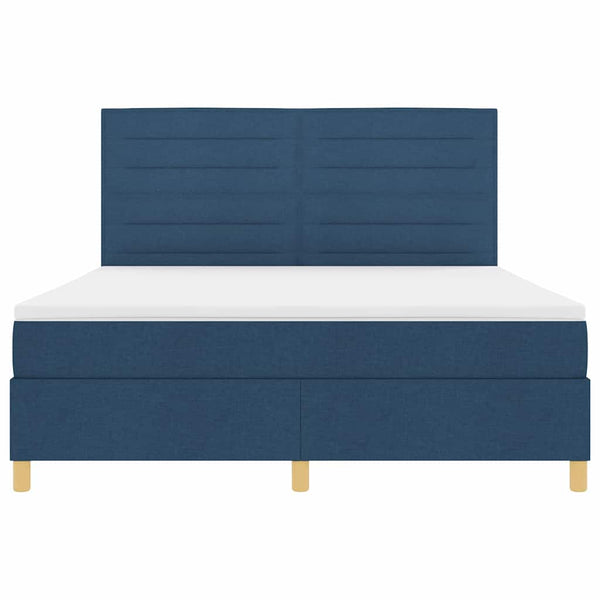 LED Boxspringbett Blau 180x200 cm