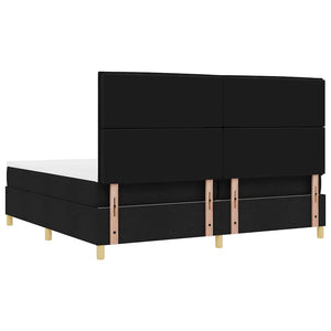 LED Boxspringbett mit Matratze 200x200 cm Schwarz